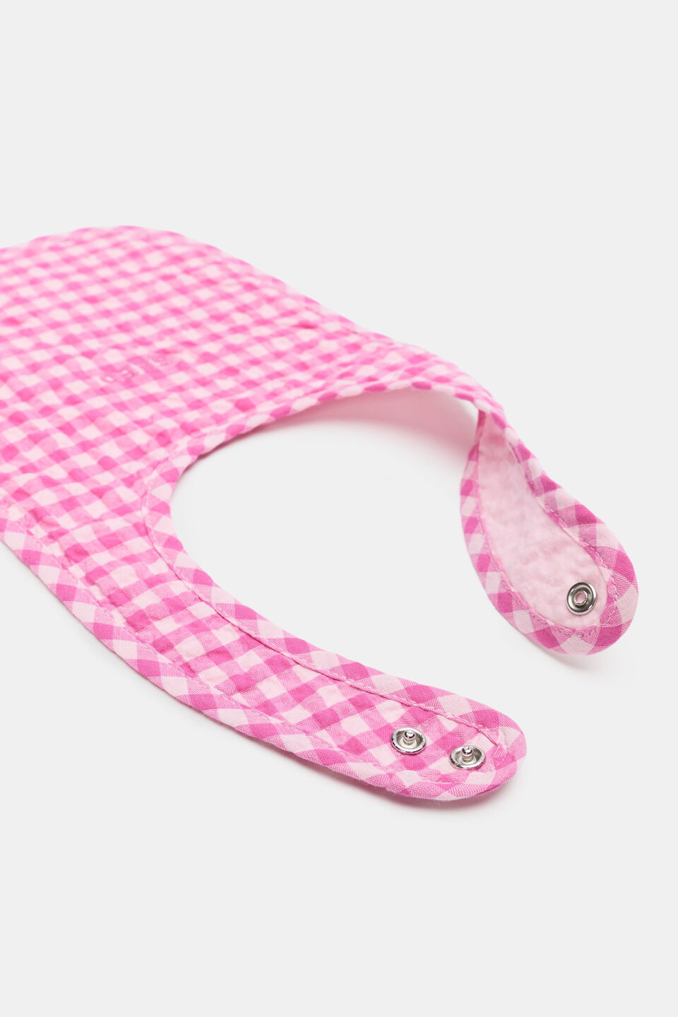 Gingham Bib  Wild Berry