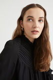 Twill Pintuck Mini Dress  Black  hi-res