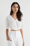 Textured Twist Front Top  Whisper White  hi-res