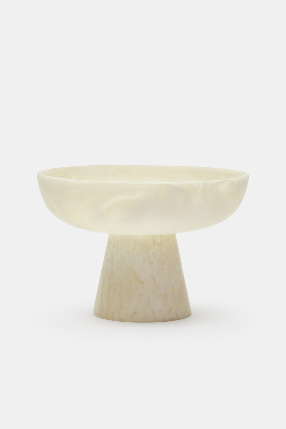 Tallulah Resin Footed Bowl  Meringue