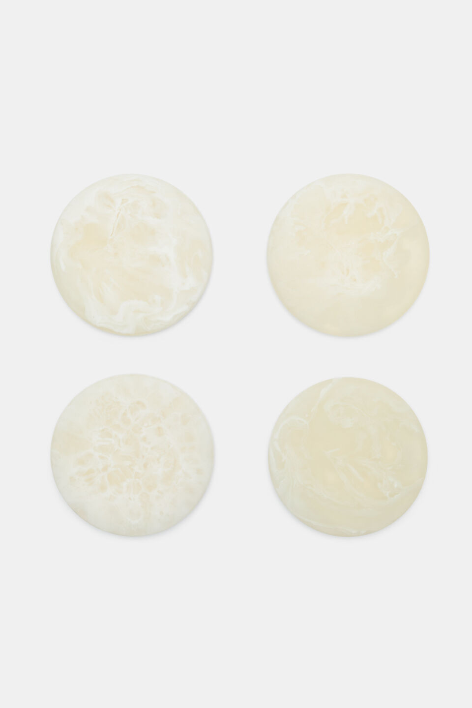 Tallulah Resin Coaster Set of 4  Meringue