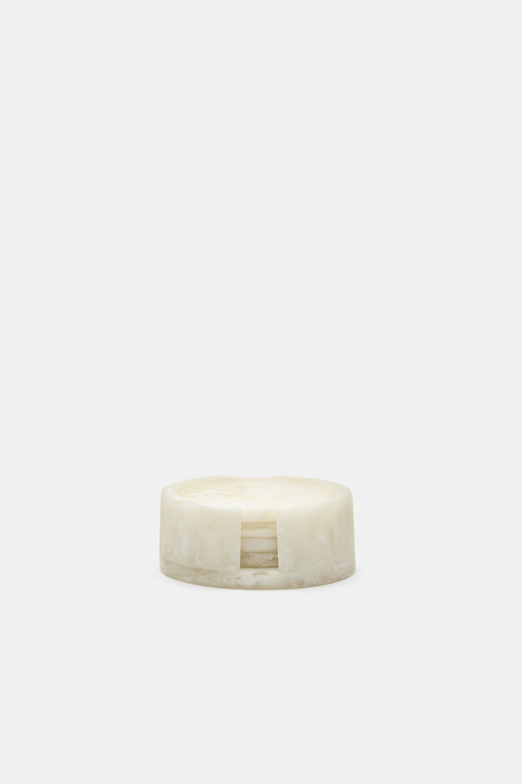 Tallulah Resin Coaster Set of 4  Meringue  hi-res