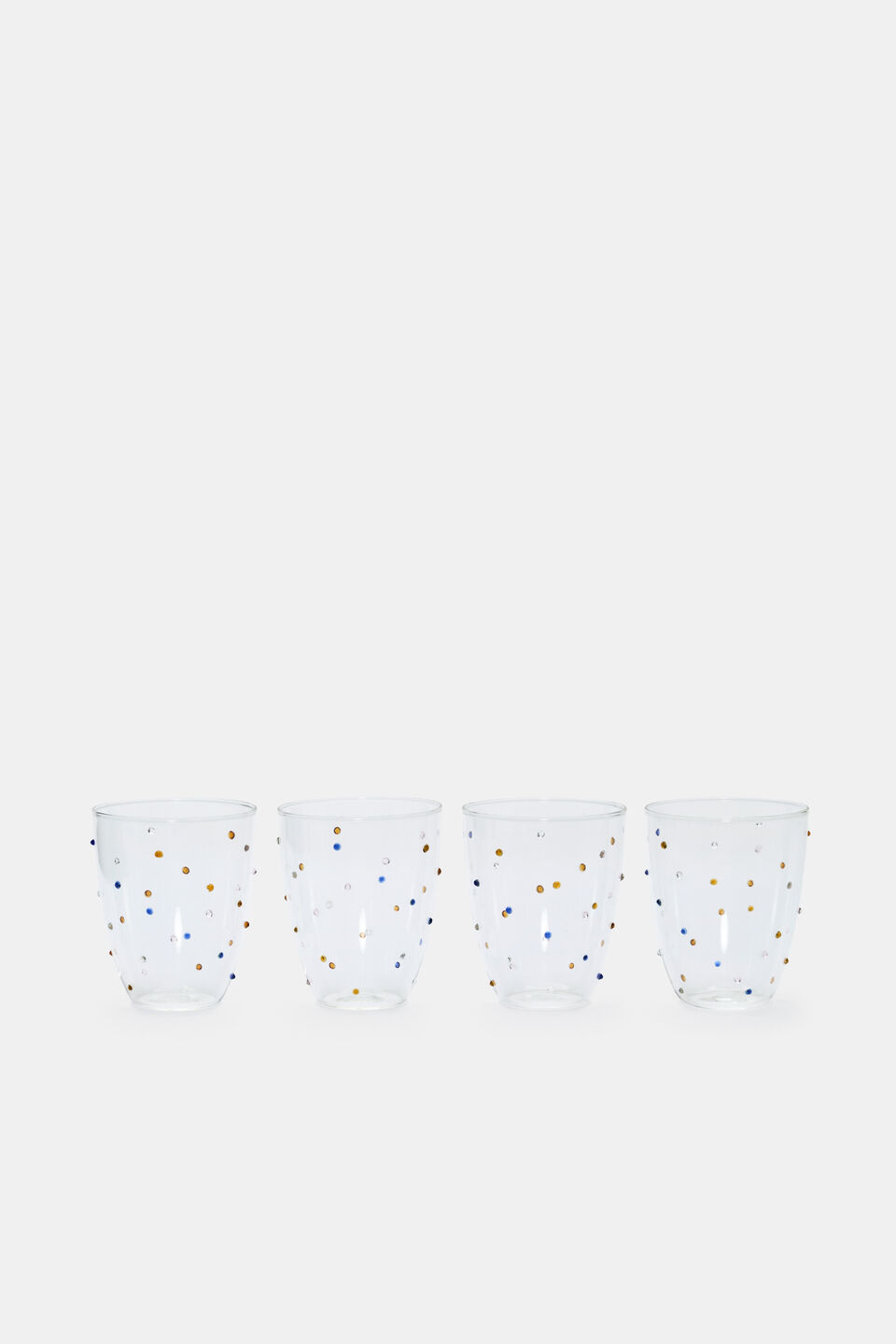 Ellis Glass Tumbler Set of 4  Multi