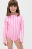 Stripe Logo Rashsuit  Candy Pink Stripe  hi-res