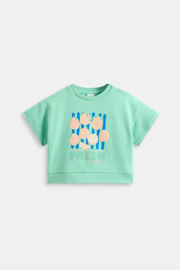 Graphic Track Tee  Washed Mint  hi-res