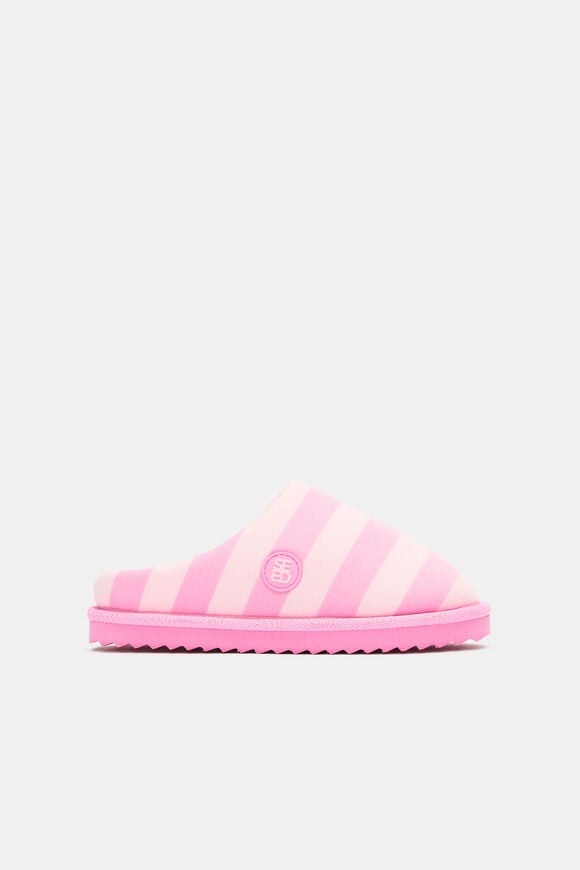Mule Slipper  Candy Pink Stripe  hi-res