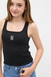 Square Neck Logo Tank  Black  hi-res