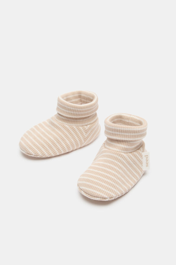 Core Rib Logo Bootie  Sand Stripe  hi-res