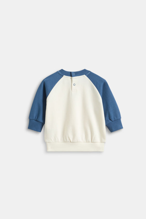 Core Colourblock Sweat  Washed Navy  hi-res