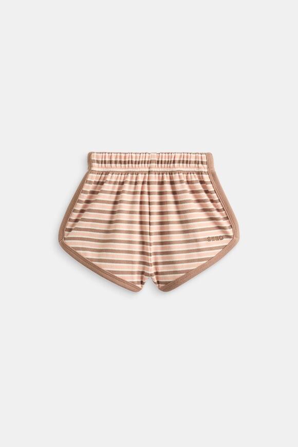 Sporty Rib Short  Walnut Stripe  hi-res