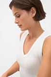 Australian Cotton V Neck Tank  Whisper White  hi-res
