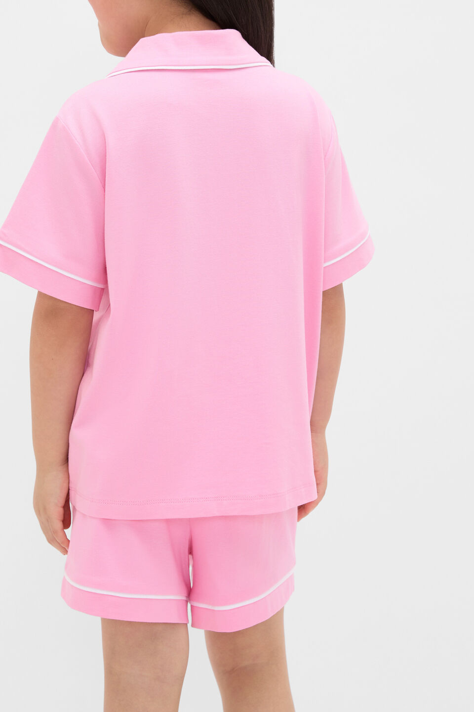 Piped Jersey SS Pyjama  Candy Pink