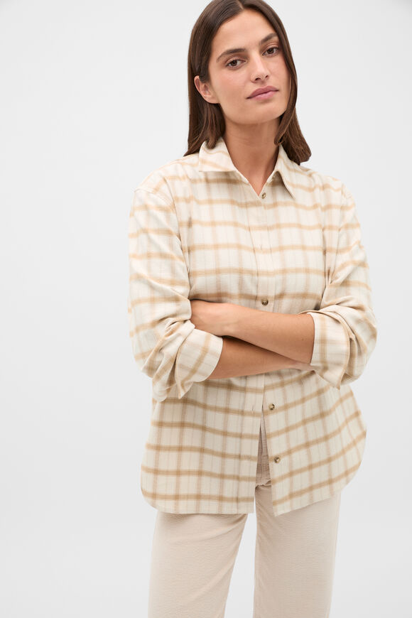 Relaxed Check Shirt  Sandstone Check  hi-res