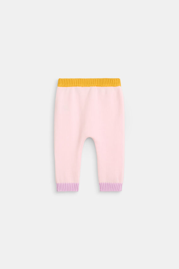 Colour Block Knit Pant  Pink Lemonade  hi-res