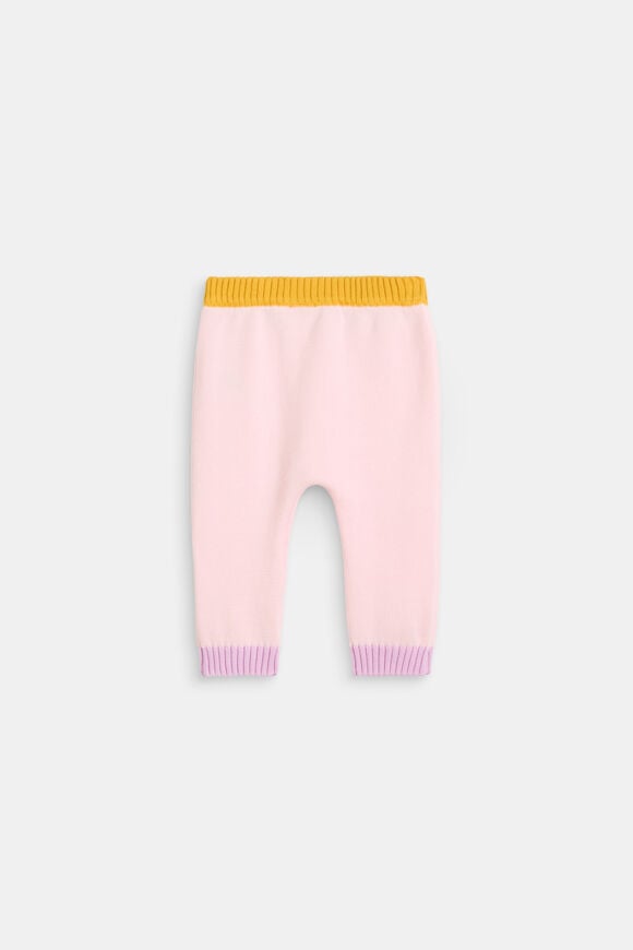 Colour Block Knit Pant  Pink Lemonade  hi-res