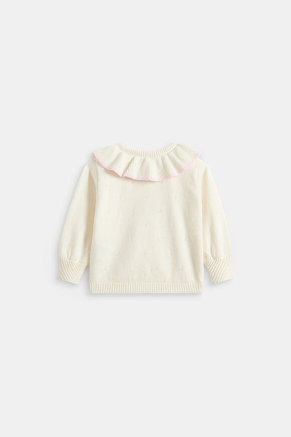 Collared Knit Cardigan  Classic Cream  hi-res