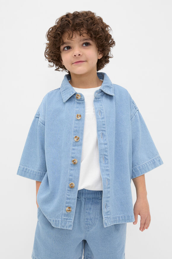 Denim Overshirt  Light Wash  hi-res