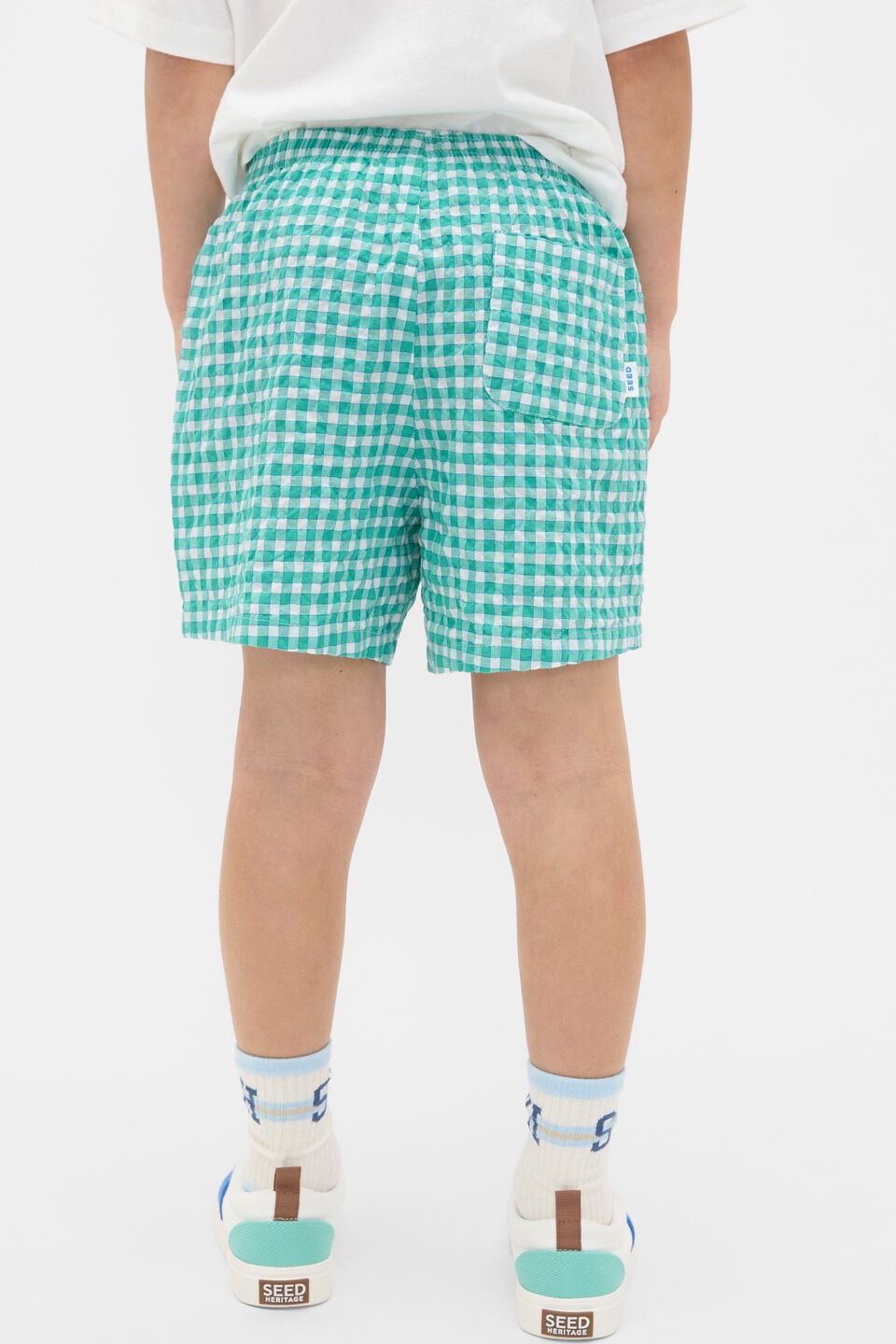 Check Sports Short  Mint Check