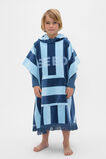 Hooded Towel  Washed Navy Stripe  hi-res
