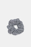 Linen Gingham Scrunchie  Twilight Blue Gingham  hi-res