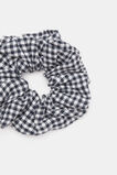 Linen Gingham Scrunchie  Twilight Blue Gingham  hi-res