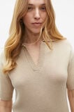 Cotton Blend Polo Knit Dress  Sandshell Marle  hi-res