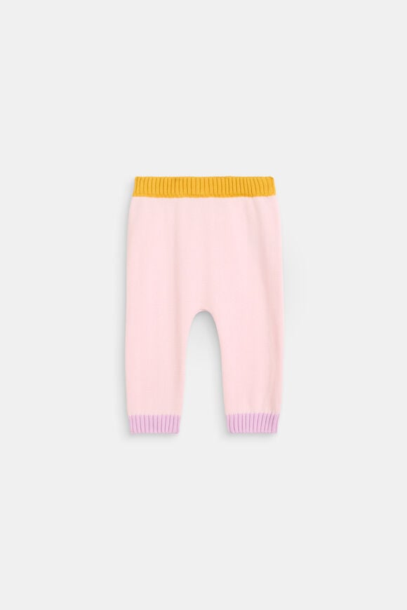 Colour Block Knit Pant  Pink Lemonade  hi-res