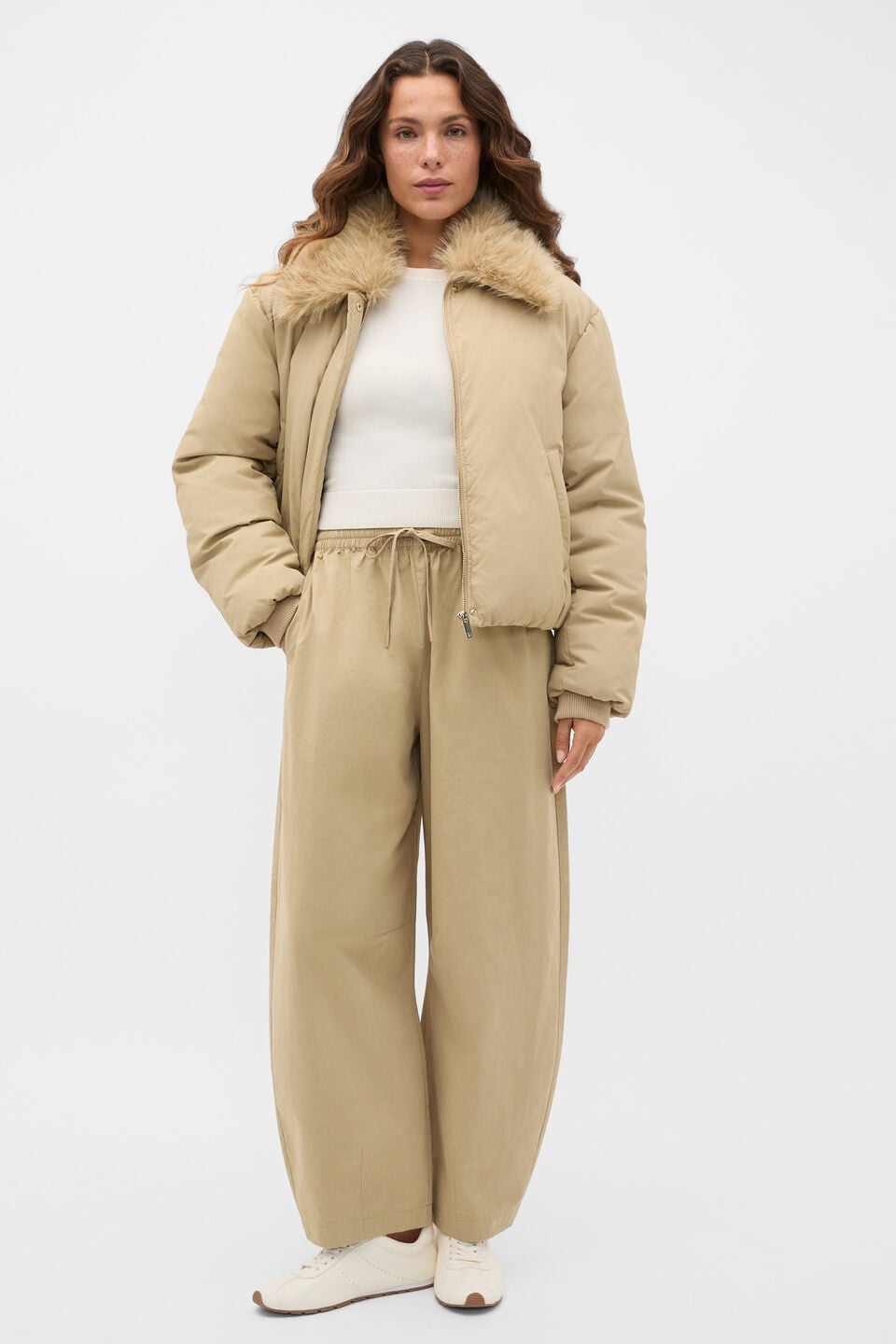 Cotton Elasticated Pant  Caramel Clay