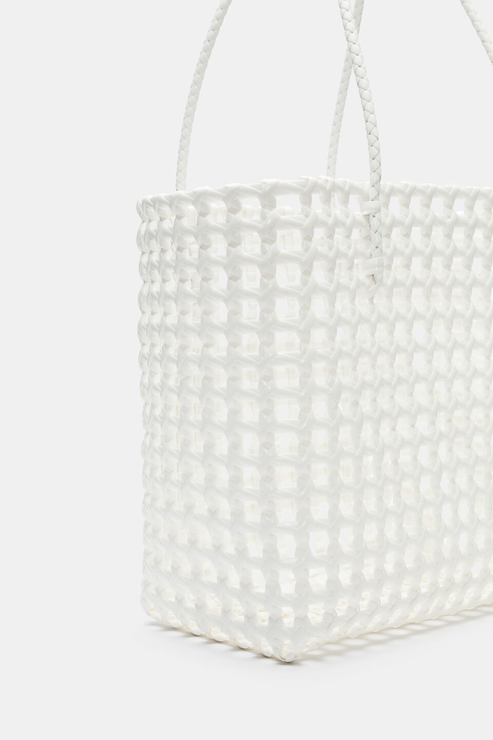 Woven Market Bag Small  White