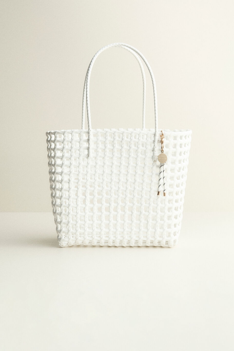 Woven Market Bag Small  White