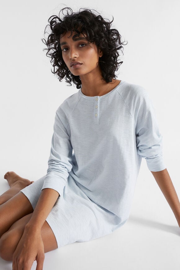 Stripe Jersey Nightie  Sky Blue Stripe  hi-res