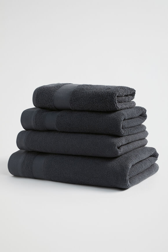 Luca Cotton Bath Sheet  Graphite  hi-res