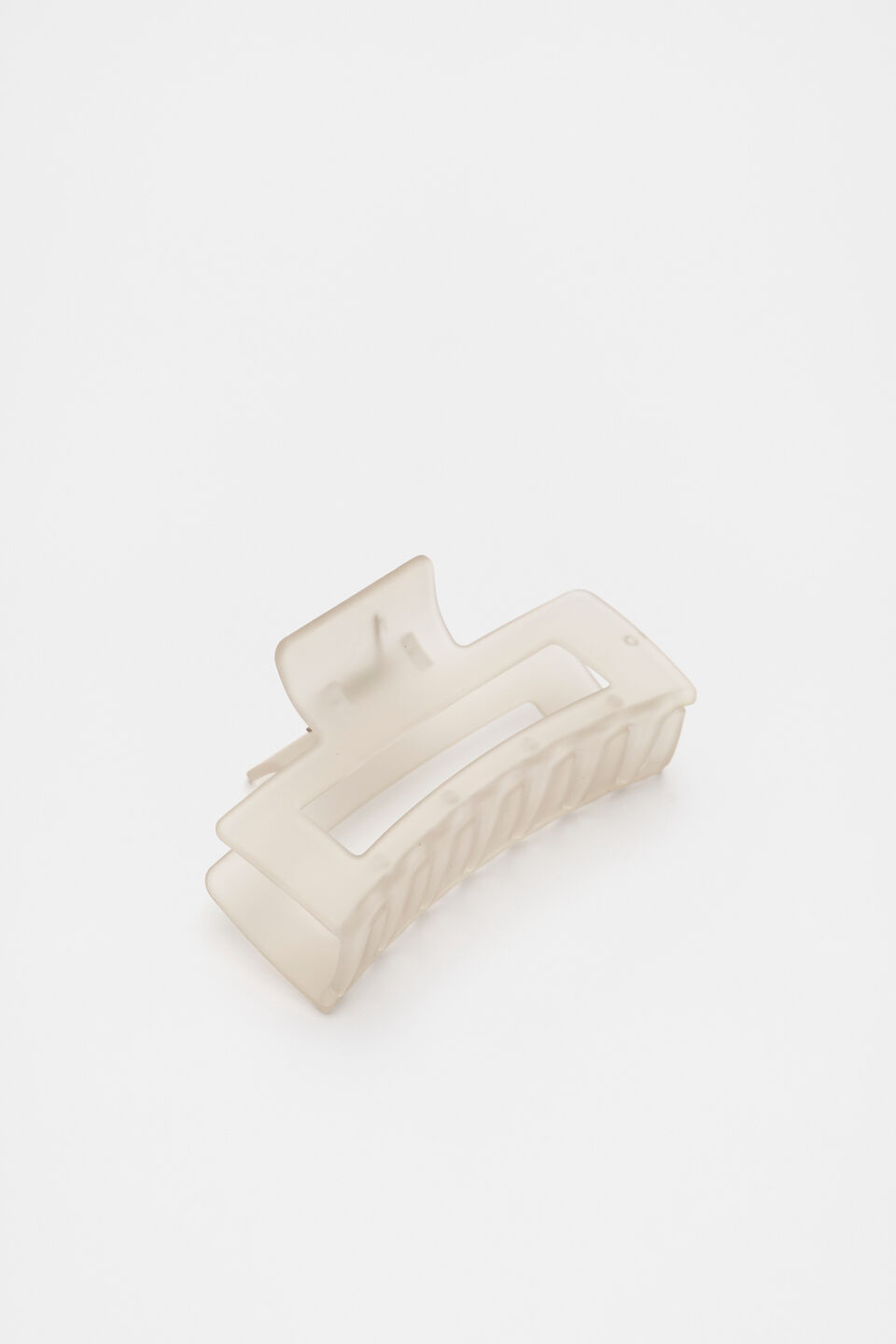 Mini Rectangle Hair Claw  Oat