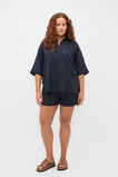 Core Linen Half Placket Popover  Twilight Blue  hi-res
