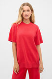 Boucle Oversized Knit Tee  Chilli Red  hi-res