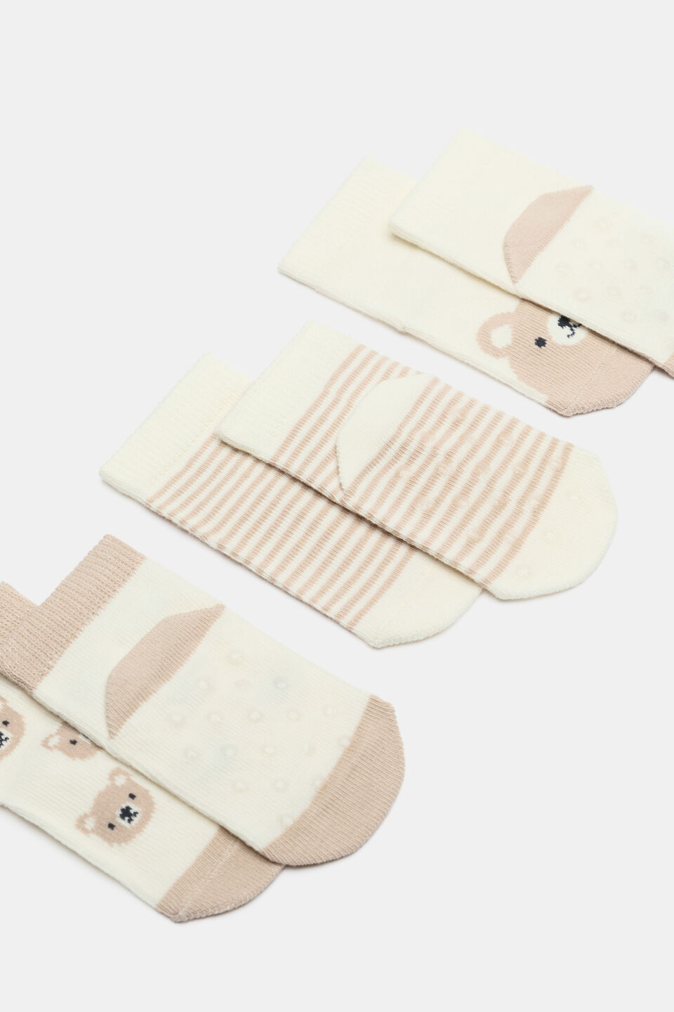 Baby Bear Sock 3 Pack  Nutmeg