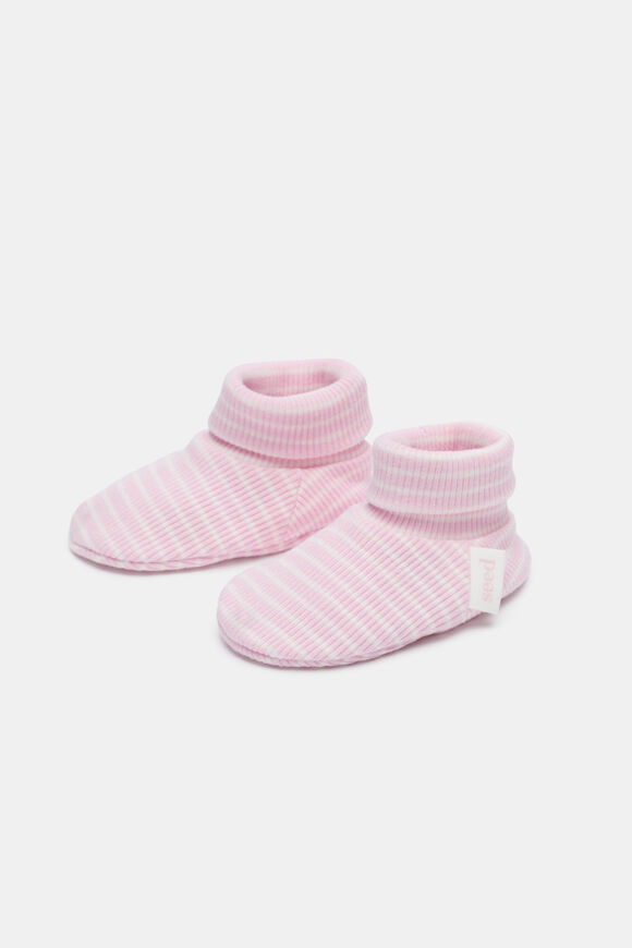Core Rib Logo Bootie  Posie Stripe  hi-res