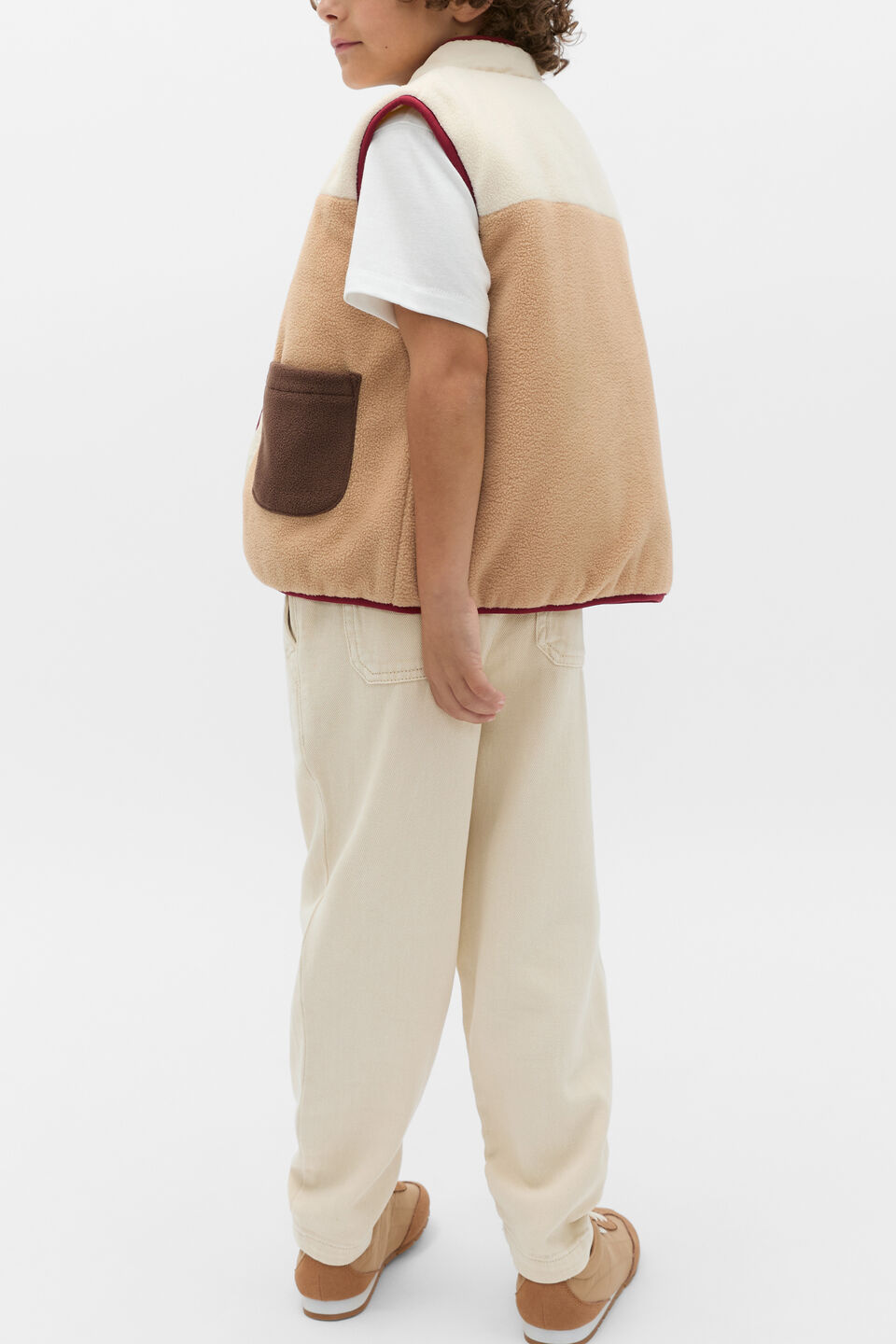 Polar Fleece Reversible Vest  Moonstone