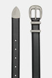 Hallie Metal Keeper Belt  Black Silver  hi-res