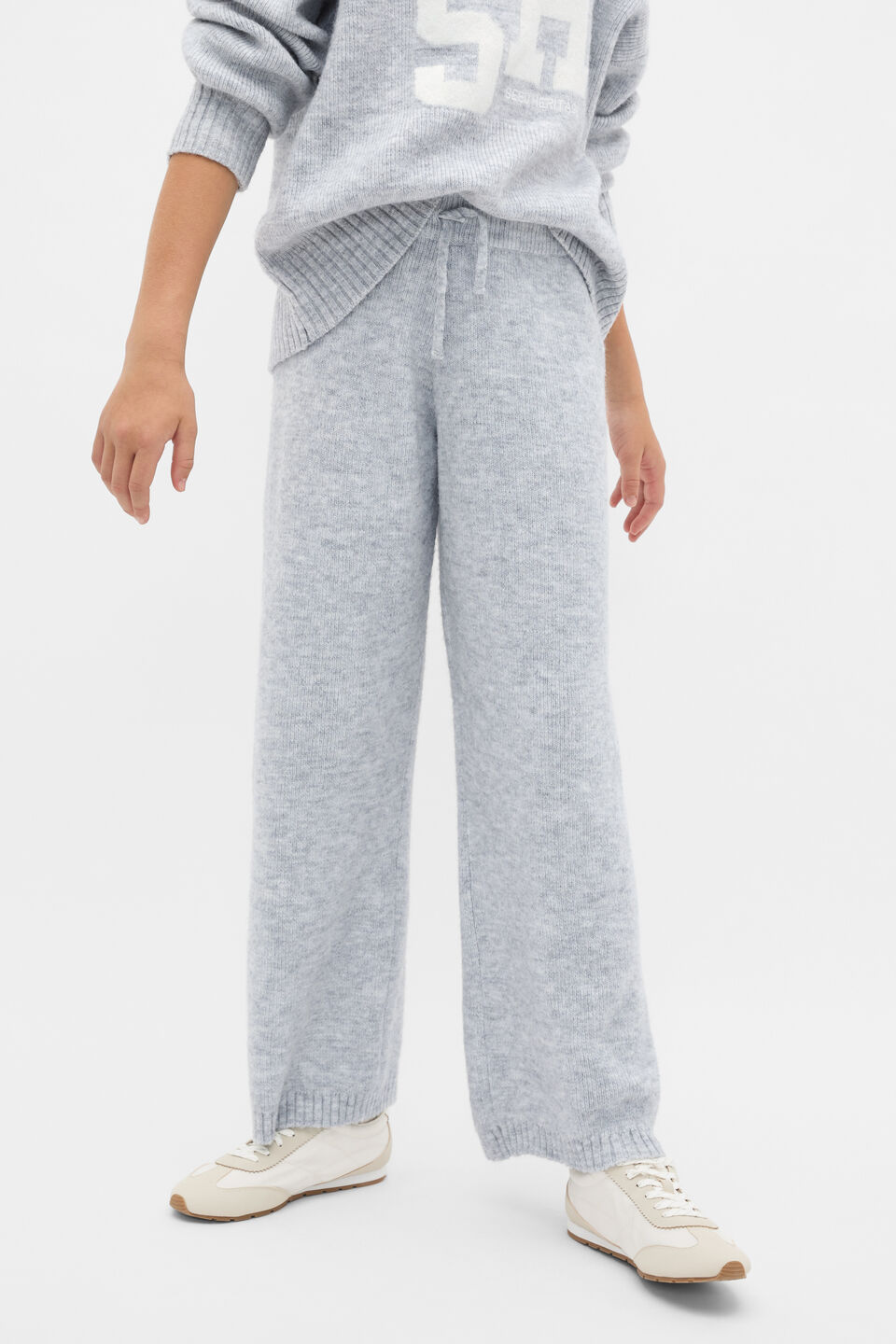 Ribbed Knit Pant  Cloud Grey Marle