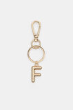 Gold Initial Keyring  F  hi-res
