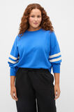 Contrast Detail Crew Neck Sweat  Blue Haven  hi-res