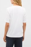 Cotton V Neck Relaxed Tee  Whisper White  hi-res