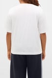 Cotton V Neck Relaxed Tee  Whisper White  hi-res