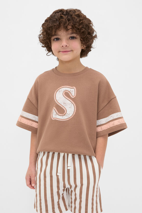 Relaxed Sweat Tee  Walnut  hi-res