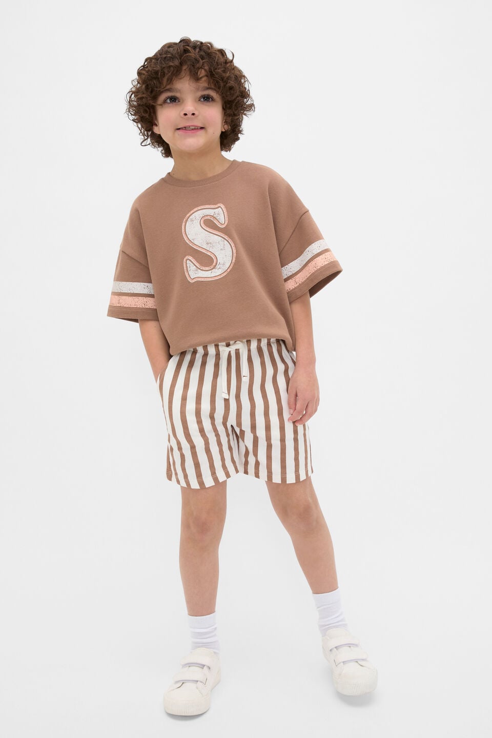 Relaxed Sweat Tee  Walnut