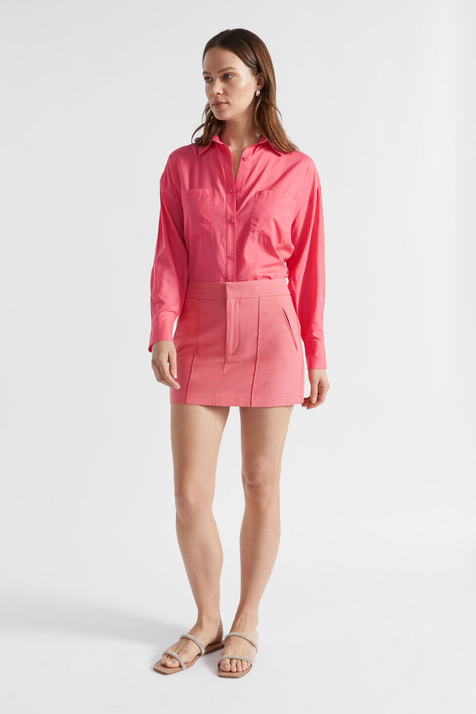 Voile Relaxed Shirt  Wild Berry