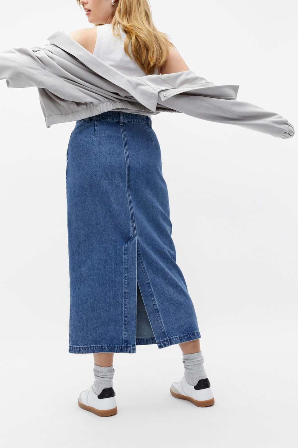 Denim Maxi Skirt  Classic Blue Denim
