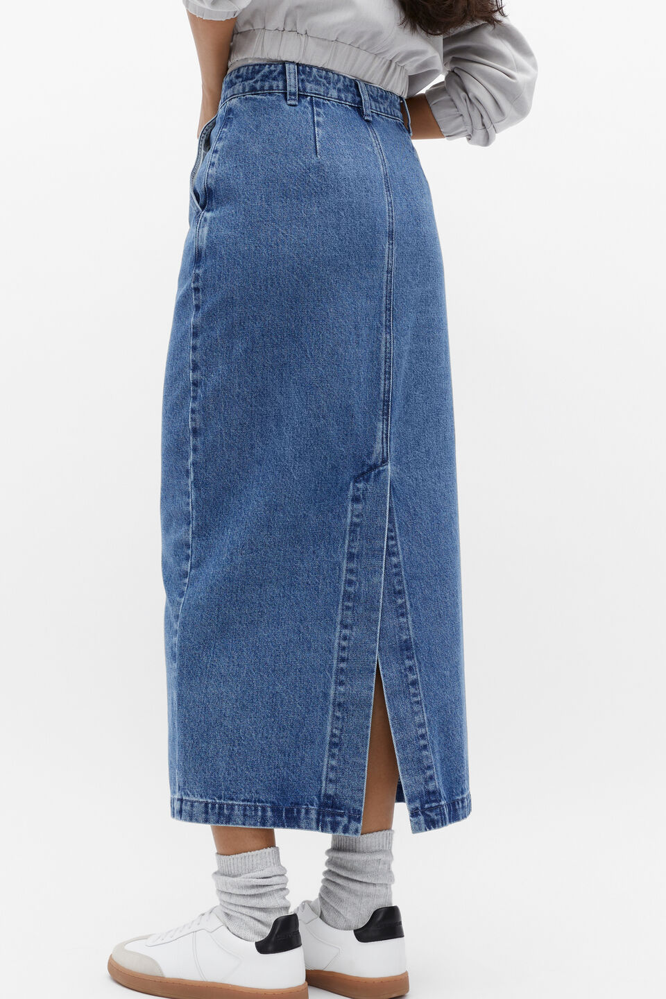 Denim Maxi Skirt  Classic Blue Denim