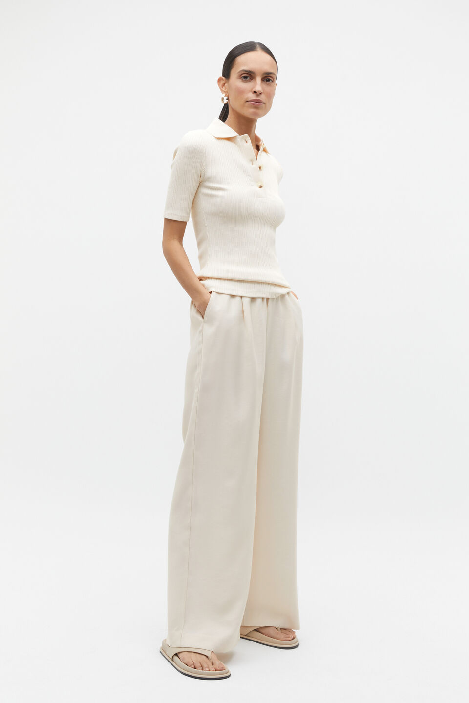 Half Sleeve Henley Polo  Frappe Twist